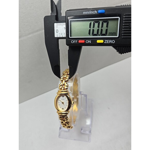 Pulsar by Seiko Gold Tone Oval Womens Quartz Watch New Battery Dress Slim Japan - Picture 6 of 10